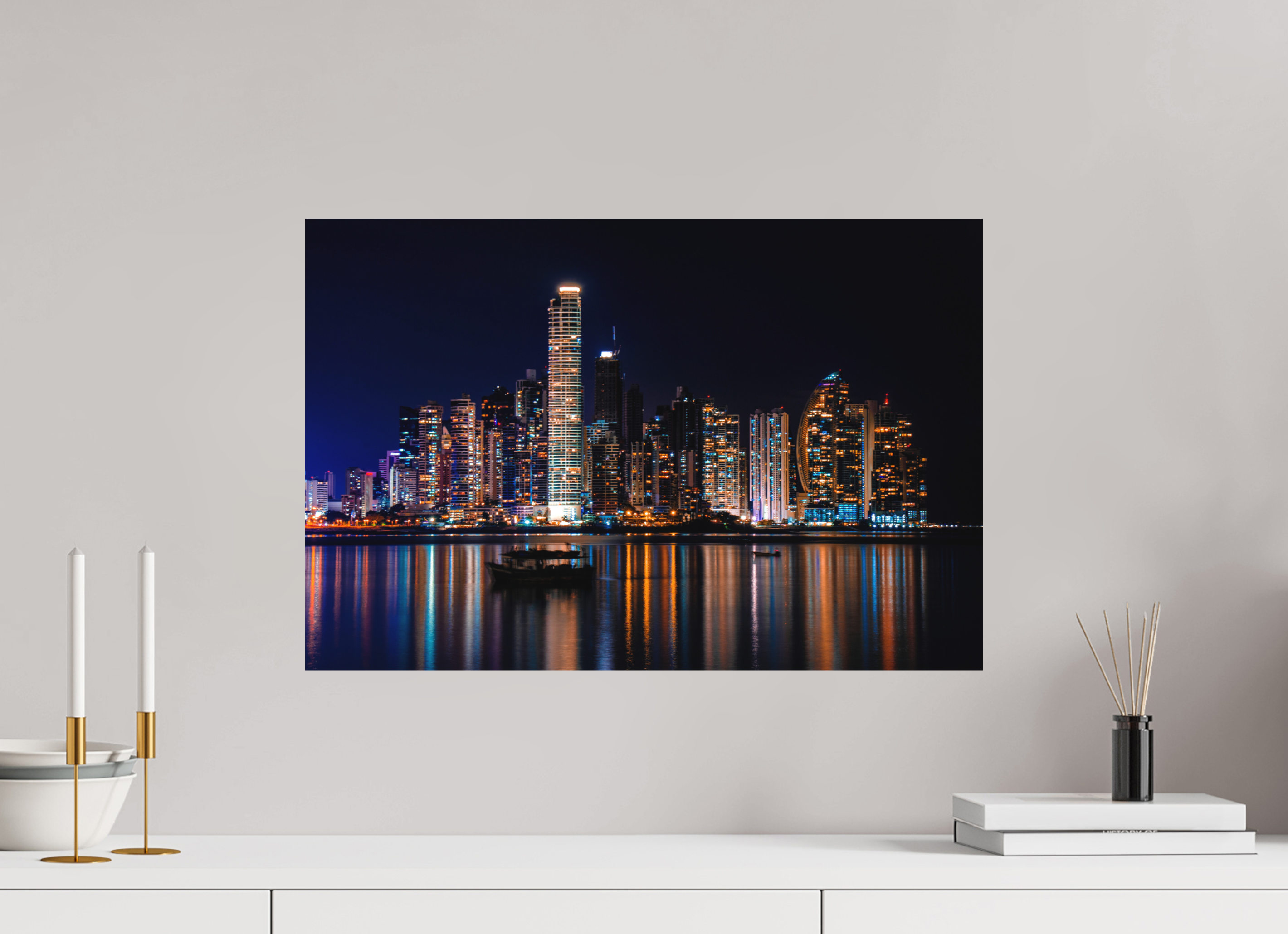 60 x 40 cm, Hahnemühle Photo Rag Ultra Smooth Una Noche en Ciudad de Panamá