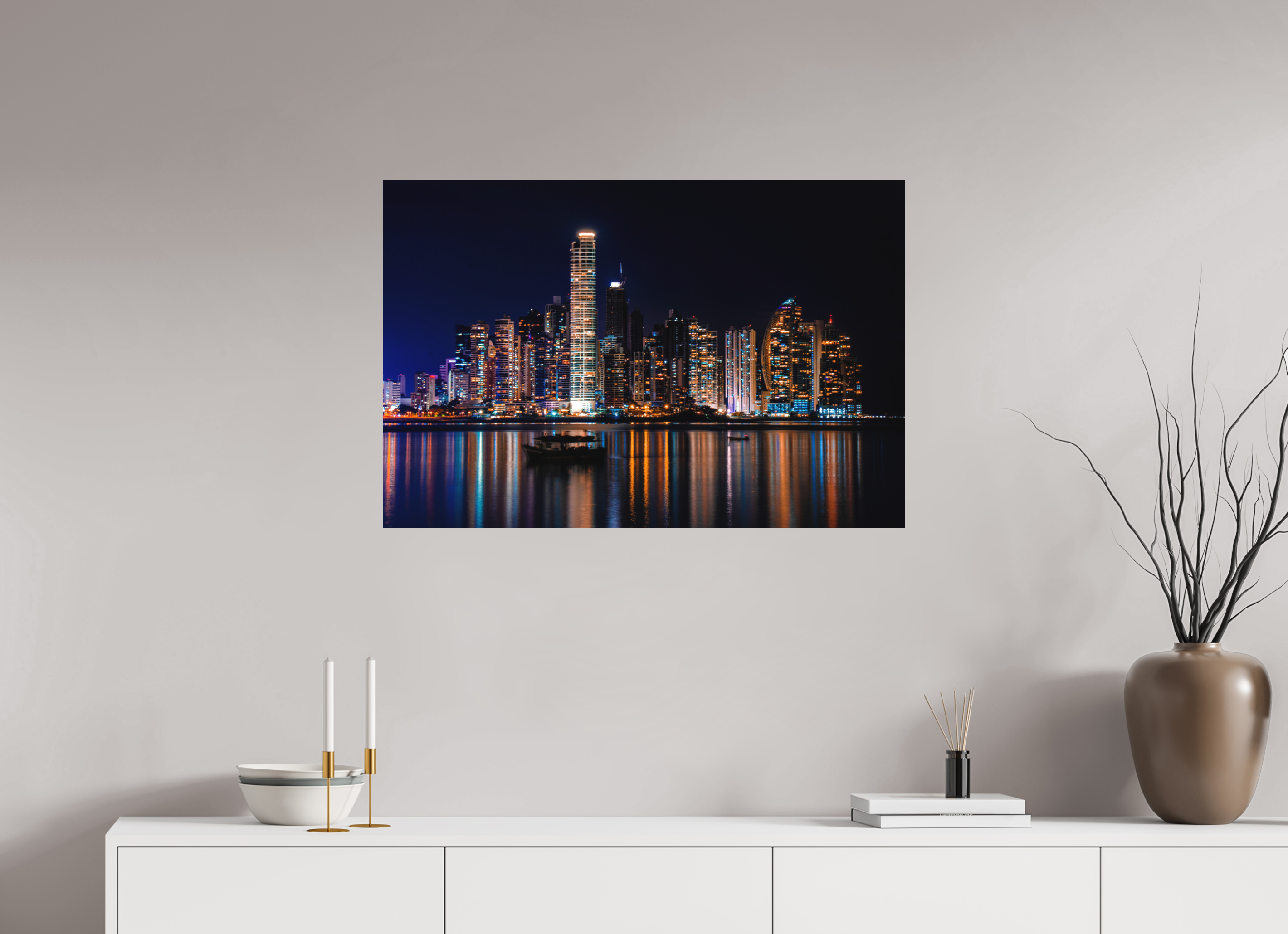 90 x 60 cm, Hahnemühle Photo Rag Ultra Smooth Una Noche en Ciudad de Panamá